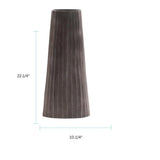 Graphite Chiseled Metal Vase