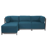 Axis Corner Chair Seascape Turquoise Titanium Frame
