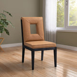 Gwendolyn - Faux Leather Dining Side Chair With Black Frame (Set of 2)