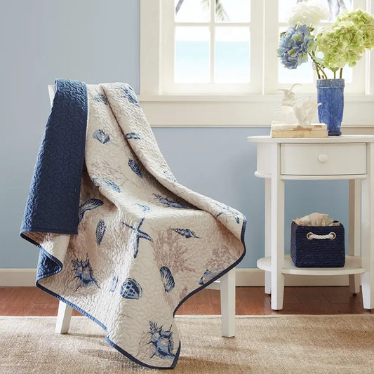 Wholesale Oversized Coastal Quilted Throw Blanket