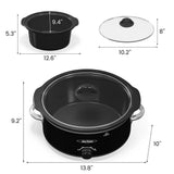 Slow Cooker 4QT, Mini Food Warmer with 3 Heating Settings