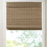 Bamboo Light Filtering Roman Shade 64"L, Natural Ash