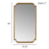 Gold Scalloped Wood Wall Mirror Home Decor