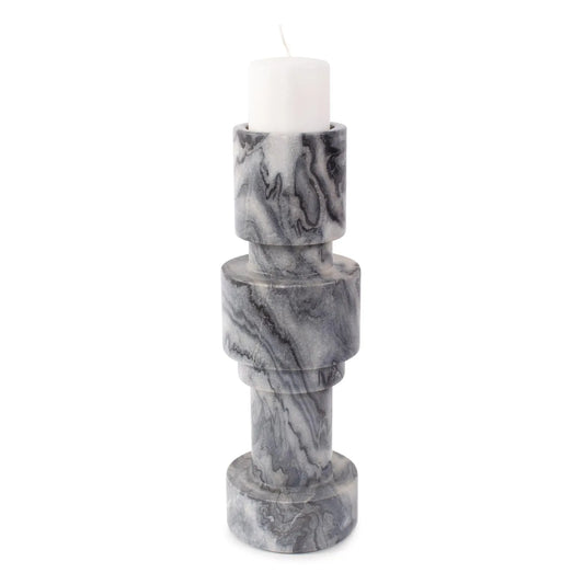 Modern Clarinda Marble Candle Holder- Tall
