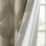 Ogee (Max Blackout) Window Curtain, Taupe