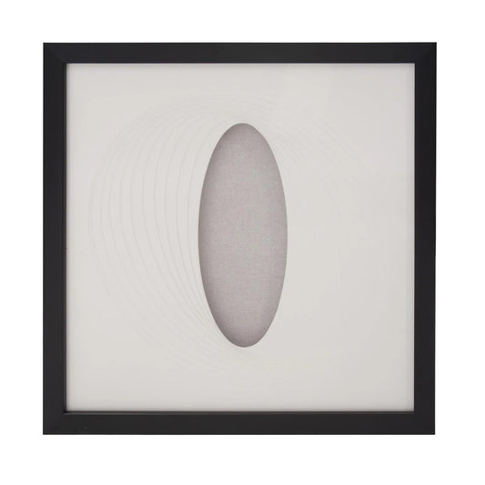 Dimensional Paper Oval Shadowbox Art
