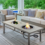Ice Tub Aluminum Fire Pit Table Gas Propane Patio Outdoor