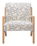 Runa Accent Chair Beige & Natural