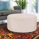 Universal Round Ottoman Cover Seascape Sand -Cover Only