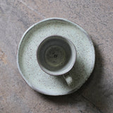 Pistache Espresso Cup & Saucer Ceramic Set, 4.1 oz