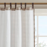 Yarn-Dyed Plaid Light Filtering Curtain Panel, Brown