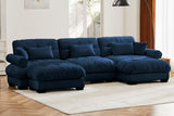 CLOUDIES 134" 3 Seater Sofa with 2 Ottomans