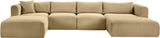 Shaggy - 5 Piece Modular Sectional With Chaise And Ottoman