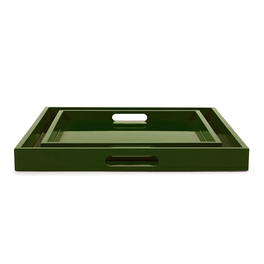 Saint Tropez Square Tray Set of 2 - Wild Green