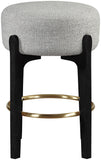 Torino - Backless Counter Stool With Brushed Black Base (Set of 2)
