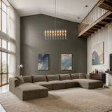 Shaggy - Fabric 6 Piece Modular Sectional With Chaise And Ottoman