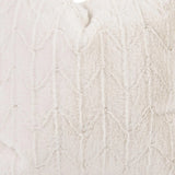 Puff Ottoman Cover Angora Natural -Cover Only