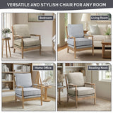 Padded Armchair Classic Farmhouse Style Accent Chair *
