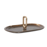 Golden Ore Oval Tray with Handle