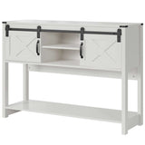Farmhouse Entryway Table with Storage, 46" Console Table