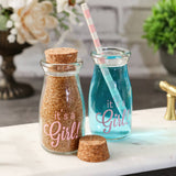 Printed Vintage 3.8 oz. Milk Bottle Favor Jar - It's A Girl