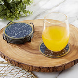 Under the Stars Glass Coaster with Holder (Set of 6)
