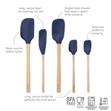Flex-Core® Silicone and Wood Spatulas - Set of 5