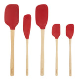 Flex-Core® Silicone and Wood Spatulas - Set of 5