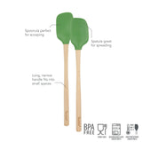 Flex-Core® Mini Spatula + Spoonula with Wood Handle