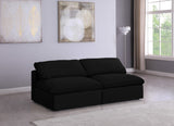 Serene Deluxe Comfort Modular Sofa with Soft Textured Fabric and Overstuffed Feather Cushions