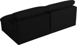 Serene Deluxe Comfort Modular Sofa with Soft Textured Fabric and Overstuffed Feather Cushions