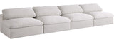 Serene Deluxe Comfort Modular Sofa with Soft Textured Fabric and Overstuffed Feather Cushions