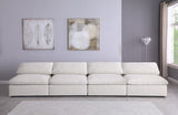 Serene Deluxe Comfort Modular Sofa with Soft Textured Fabric and Overstuffed Feather Cushions