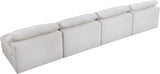 Serene Deluxe Comfort Modular Sofa with Soft Textured Fabric and Overstuffed Feather Cushions