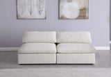 Serene Deluxe Comfort Modular Sofa with Soft Textured Fabric and Overstuffed Feather Cushions