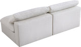 Serene Deluxe Comfort Modular Sofa with Soft Textured Fabric and Overstuffed Feather Cushions