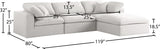 Serene Modular Sectional Sofa: Luxurious Black Linen Fabric & Plush Comfort for Modern Living Spaces
