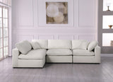 Serene Modular Sectional Sofa: Luxurious Black Linen Fabric & Plush Comfort for Modern Living Spaces