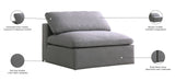 Serene Modular Deluxe Comfort Armless Chair with Cloud-Like Cushions for Stylish Relaxation