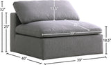 Serene Modular Deluxe Comfort Armless Chair with Cloud-Like Cushions for Stylish Relaxation
