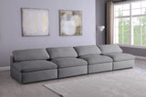 Serene Deluxe Comfort Modular Sofa with Soft Textured Fabric and Overstuffed Feather Cushions