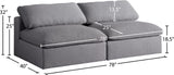 Serene Deluxe Comfort Modular Sofa with Soft Textured Fabric and Overstuffed Feather Cushions