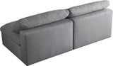 Serene Deluxe Comfort Modular Sofa with Soft Textured Fabric and Overstuffed Feather Cushions