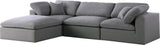 Serene Modular Sectional with Soft Black Linen Fabric and Cloud-Like Comfort for Stylish Living