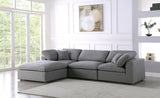 Serene Modular Sectional with Soft Black Linen Fabric and Cloud-Like Comfort for Stylish Living