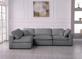 Serene Modular Sectional with Soft Black Linen Fabric and Cloud-Like Comfort for Stylish Living