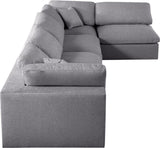 Serene Modular Sectional with Soft Black Linen Fabric and Cloud-Like Comfort for Stylish Living