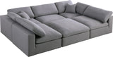 Serene Modular Sectional with Soft Black Linen Fabric and Cloud-Like Comfort for Stylish Living