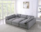 Serene Modular Sectional with Soft Black Linen Fabric and Cloud-Like Comfort for Stylish Living