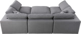 Serene Modular Sectional with Soft Black Linen Fabric and Cloud-Like Comfort for Stylish Living
